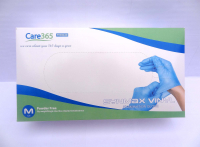Рукавички вінілові сині Care365 Premium (1 пачка, 100 шт) розмір М