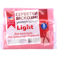 Серветки віскозні універсальні Light (1 упаковках, 5 шт)