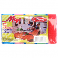 Губки кухонні Міді Vivat (1 упаковка, 5 шт)