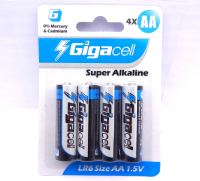Батарейки пальчикові Gigacell Super Alkaline LR6 1,5V (1 упаковка, 4 шт)