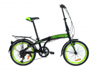 Велосипед CROSSRIDE City folding 20 FLD ST чорно-салатовий